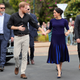 Prince Harry, Duke of Sussex and Meghan, Duchess of Sussex arrive at the public walkabout at the Rotorua Government Gardens on October 31, 2018 in Rotorua, New Zealand.
